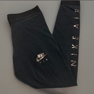 Nike Black Leggings Rose Gold Accents Medium